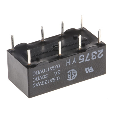 Omron PCB Mount Signal Relay, 24V dc Coil, 2A Switching Current, DPDT