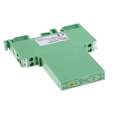 Phoenix Contact EMG 10-OV- 5DC/24DC/1 Series Solid State Interface Relay, DIN Rail Mount