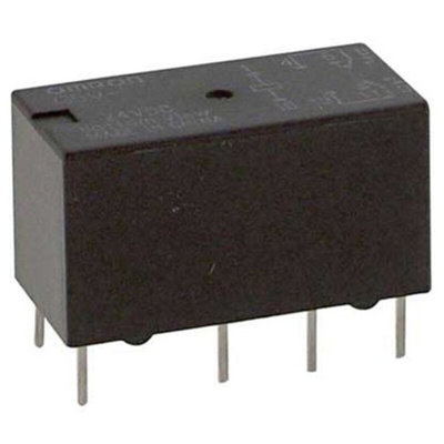 Omron Surface Mount Signal Relay, 12V dc Coil, 1A Switching Current, DPDT