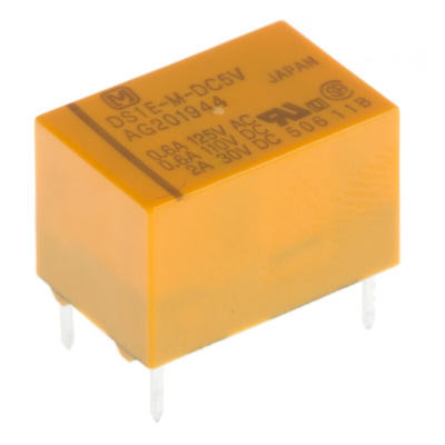 Panasonic Surface Mount Signal Relay, 5V dc Coil, 3A Switching Current, SPST