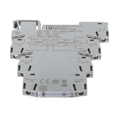 Phoenix Contact PLC-OSC-LPE-24DC/48DC/100 Series Solid State Interface Relay, DIN Rail Mount
