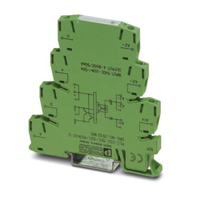Phoenix Contact PLC-OSC- 5DC/ 5DC/100KHZ-G Series Solid State Interface Relay, DIN Rail Mount