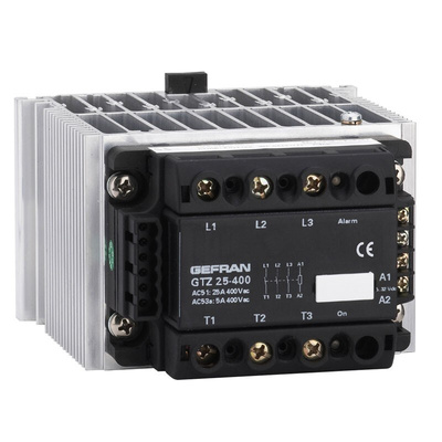 Gefran GTZ Series Solid State Relay, 75 A Load, DIN Rail Mount, 530 V Load, 32 V Control