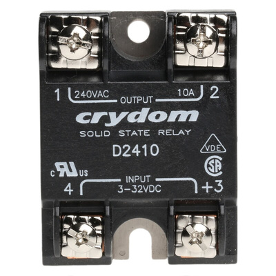 Sensata / Crydom Solid State Relay, 10 A rms Load, Surface Mount, 280 V rms Load, 32 V Control