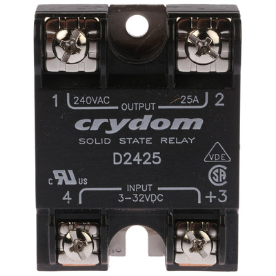 Sensata / Crydom Solid State Relay, 25 A rms Load, Surface Mount, 280 V rms Load, 32 V Control