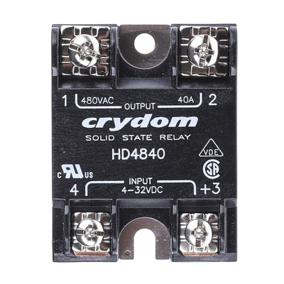 Sensata / Crydom Solid State Relay, 40 A Load, Panel Mount, 530 V Load, 32 V Control