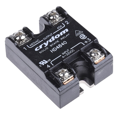Sensata / Crydom Solid State Relay, 40 A Load, Panel Mount, 530 V Load, 32 V Control
