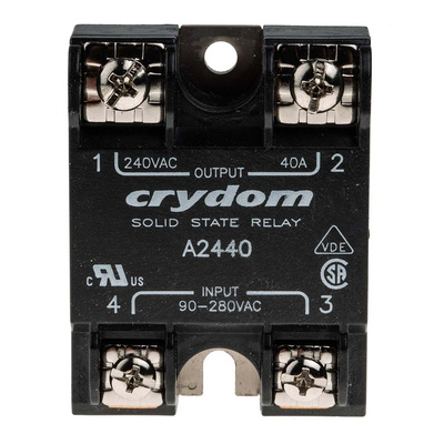 Sensata / Crydom Series 1 Series Solid State Relay, 40 A rms Load, Surface Mount, 280 V rms Load, 280 V rms Control