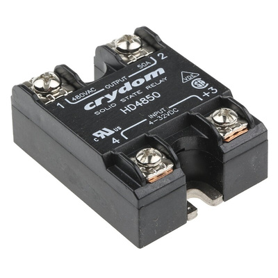 Sensata / Crydom Solid State Relay, 50 A Load, Panel Mount, 530 V Load, 32 V Control