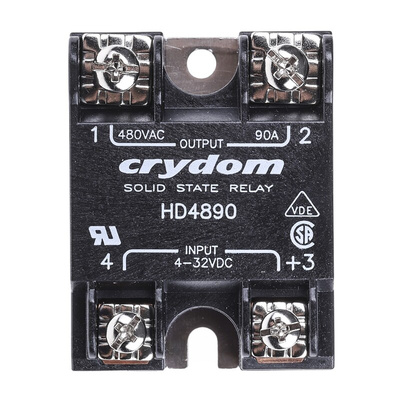 Sensata / Crydom HD Series Series Solid State Relay, 90 A Load, Panel Mount, 530 V Load, 32 V Control