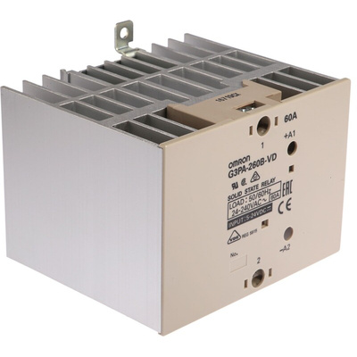 Omron G3PA Series Solid State Relay, 60 A Load, Panel Mount, 264 V Load, 30 V Control