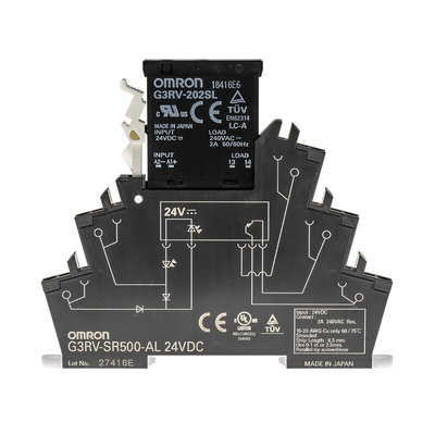 Omron G3RV-SR Series Solid State Interface Relay, 24 V dc Control, 2 A Load, DIN Rail Mount