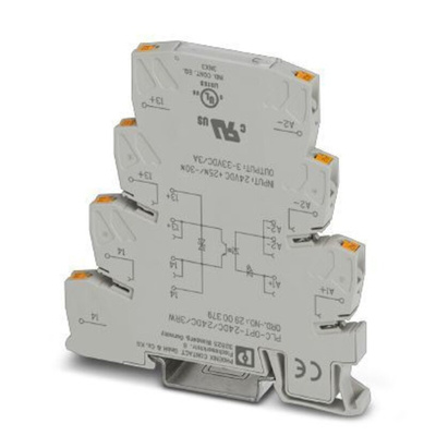 Phoenix Contact PLC-OPT24DC Series Solid State Interface Relay, 1.25 V Control, DIN Rail Mount