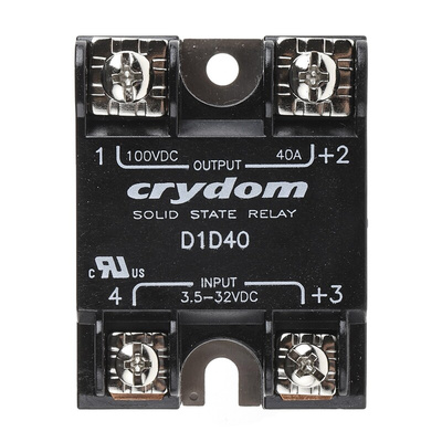 Sensata / Crydom 1-DC Series Solid State Relay, 40 A Load, Surface Mount, 100 V Load, 32 V Control