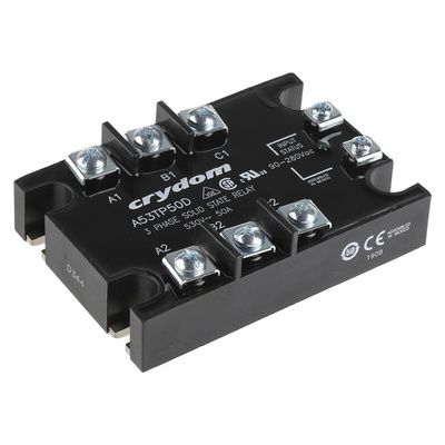 Sensata / Crydom 53TP Series Solid State Relay, 50 A rms Load, Panel Mount, 530 V rms Load, 280 V rms Control