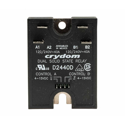 Sensata / Crydom Solid State Relay, 40 A Load, Surface Mount, 280 V Load, 15 V Control