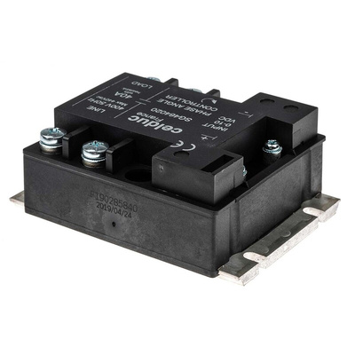 Celduc SG4 Series Solid State Relay, 40 A Load, Panel Mount, 460 V rms Load, 10 V dc Control