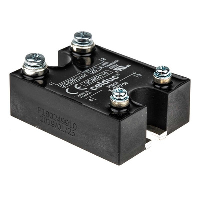 Celduc SC8 Series Solid State Relay, 25 A Load, Panel Mount, 400 V rms Load, 30 V dc Control