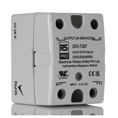 RS PRO Solid State Relay, 50 Amps Load, Panel Mount, Surface Mount, 480 V rms Load