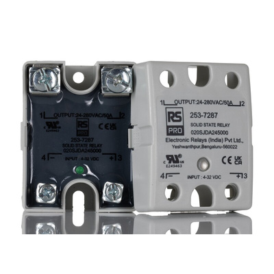 RS PRO Solid State Relay, 50 Amps Load, Panel Mount, Surface Mount, 480 V rms Load