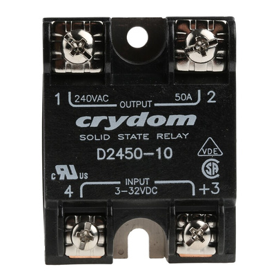 Sensata / Crydom 1 Series Solid State Relay, 50 A rms Load, Panel Mount, 280 V rms Load, 32 V Control