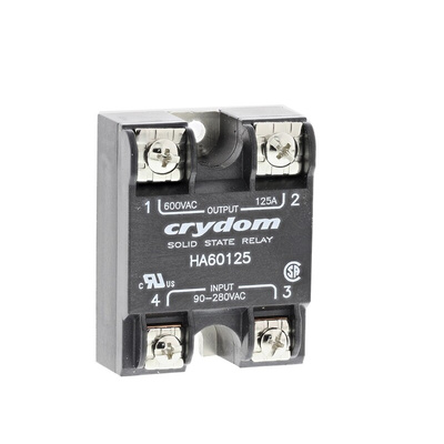Sensata / Crydom HA Series Solid State Relay, 125 A Load, Panel Mount, 660 V ac Load, 280 Vrms Control