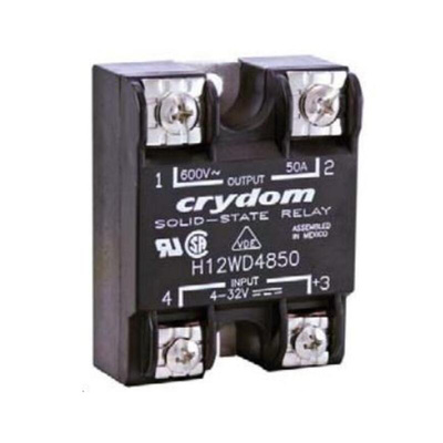 Sensata / Crydom Solid State Relay, 50 A Load, Panel Mount, 660 V ac Load, 32 V Control