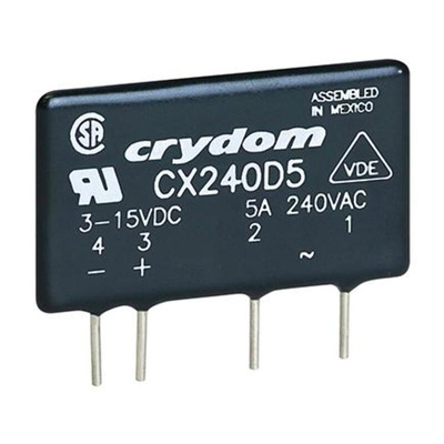 Sensata / Crydom CX Series Solid State Relay, 5 A Load, PCB Mount, 280 V ac Load, 15 V dc Control