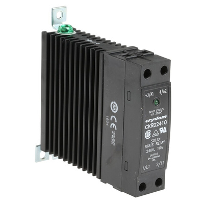 Sensata / Crydom CKR Series Solid State Relay, 10 A rms Load, DIN Rail Mount, 280 V rms Load, 32 V Control
