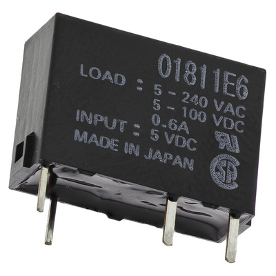 Omron G3DZ Series Solid State Relay, 0.6 A Load, PCB Mount, 264 V ac Load, 5 V dc Control
