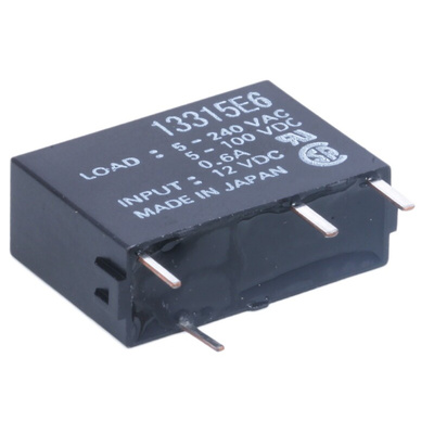 Omron G3DZ Series Solid State Relay, 0.6 A Load, PCB Mount, 264 V ac Load, 12 V dc Control
