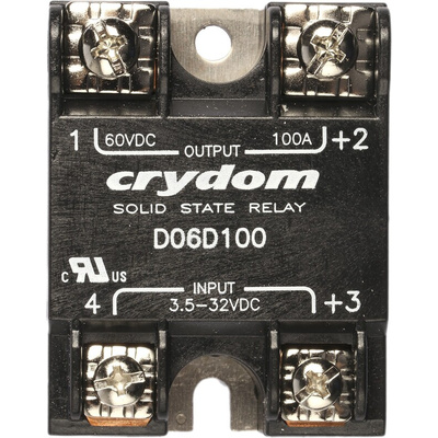 Sensata / Crydom D06D Series Solid State Relay, 100 A Load, Surface Mount, 60 V dc Load, 32 V Control