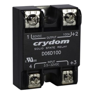 Sensata / Crydom D06D Series Solid State Relay, 100 A Load, Surface Mount, 60 V dc Load, 32 V Control