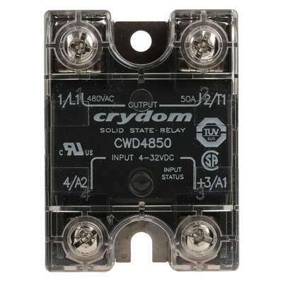 Sensata / Crydom CW Series Solid State Relay, 50 A rms Load, Panel Mount, 660 V ac Load, 32 V Control