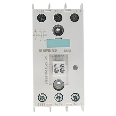 Siemens Solid State Relay, 10.5 A Load, DIN Rail Mount, 600 V Load, 30 V dc Control