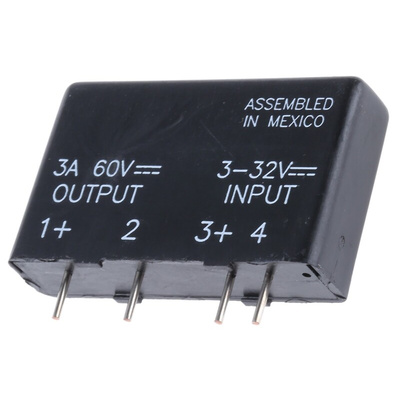 Sensata / Crydom DRA1 SERIES Series Solid State Relay, 3 A Load, PCB Mount, 60 V dc Load, 32 V dc Control