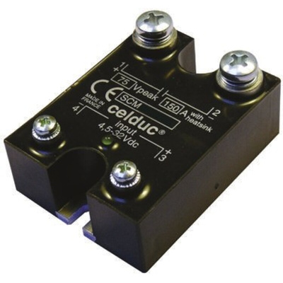 Celduc SCM Series Solid State Relay, 150 A Load, Panel Mount, 100 V dc Load, 32 V dc Control