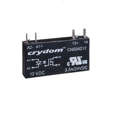Sensata / Crydom Solid State Relay, 3.5 A Load, PCB Mount, 24 V dc Load, 12 V dc Control