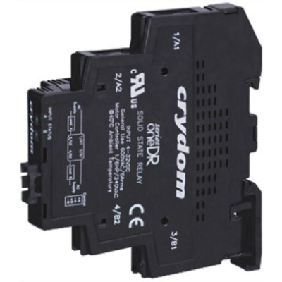 Sensata / Crydom Solid State Interface Relay, 32 V dc Control, 6 A rms Load, DIN Rail Mount