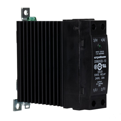Sensata / Crydom CKR24 Series Solid State Relay, 30 A Load, DIN Rail Mount, 280 V rms Load, 280 V ac Control