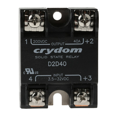 Sensata / Crydom 1-DC Series Solid State Relay, 40 A Load, Surface Mount, 200 V dc Load, 32 V dc Control