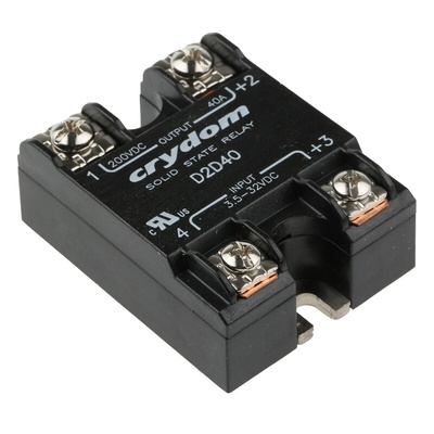 Sensata / Crydom 1-DC Series Solid State Relay, 40 A Load, Surface Mount, 200 V dc Load, 32 V dc Control