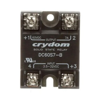 Sensata / Crydom DC60 Series Solid State Relay, 7 A Load, Surface Mount, 60 V dc Load, 32 V dc Control