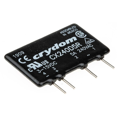 Sensata / Crydom CX Series Solid State Relay, 5 A Load, PCB Mount, 280 V ac Load, 15 V dc Control