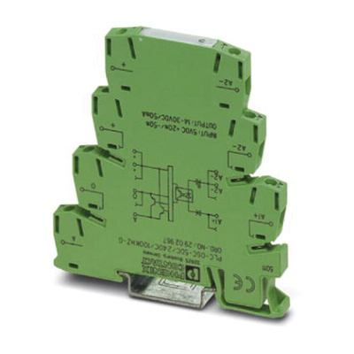 Phoenix Contact PLC-OPT-5DC/24DC/100KHZ-G Series Solid State Interface Relay, DIN Rail Mount