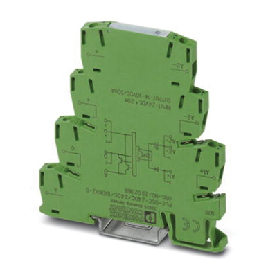 Phoenix Contact PLC-OPT- 24DC/24DC/100KHZ-G Series Solid State Interface Relay, DIN Rail Mount