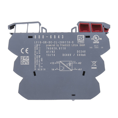 RS PRO Solid State Relay, 0.5 A Load, DIN Rail Mount, 60 V Load, 30 V Control