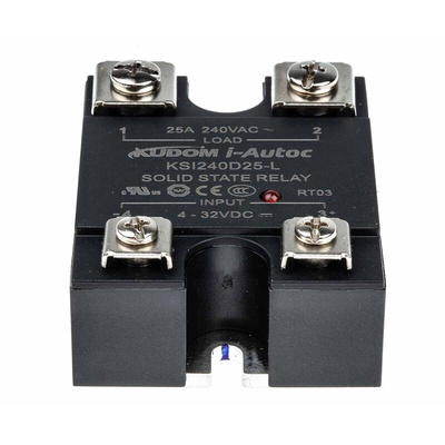 i-Autoc KSI Series Solid State Relay, 25 A Load, Panel Mount, 280 V ac Load, 32 V dc Control