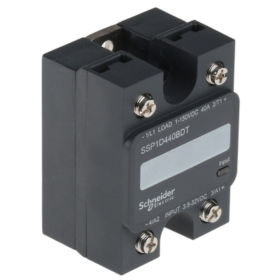 Schneider Electric Harmony Relay Series Solid State Relay, 40 A Load, Panel Mount, 150 V dc Load, 32 V dc Control
