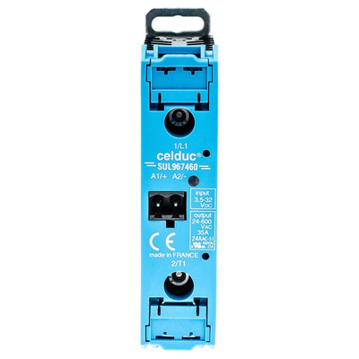 Celduc SUL9-SUM9 Series Solid State Relay, 35 A Load, DIN Rail Mount, 600 V ac Load, 32 V dc Control
